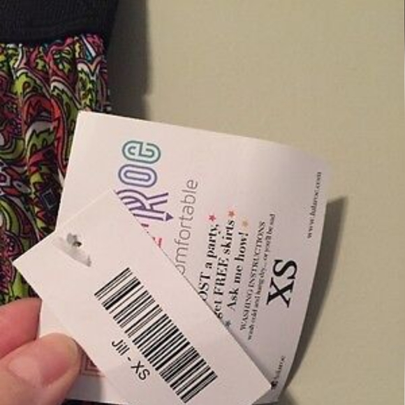 LuLaRoe Jill Multicolored Pleated Skirt XS - Picture 3 of 6